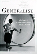 Generalist – Magazine for Architecture.
                            TU Darmstadt Faculty of Architecture
