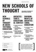 New
                            Schools of Thought: Challenging the
                            Frontiers of Architectural Education. Peter
                            Staub, Vera Kaps, & Georgia
                            Papathanasiou (eds.)